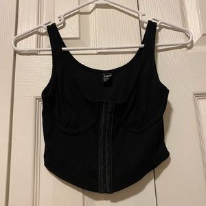 Black Corset Tank Top